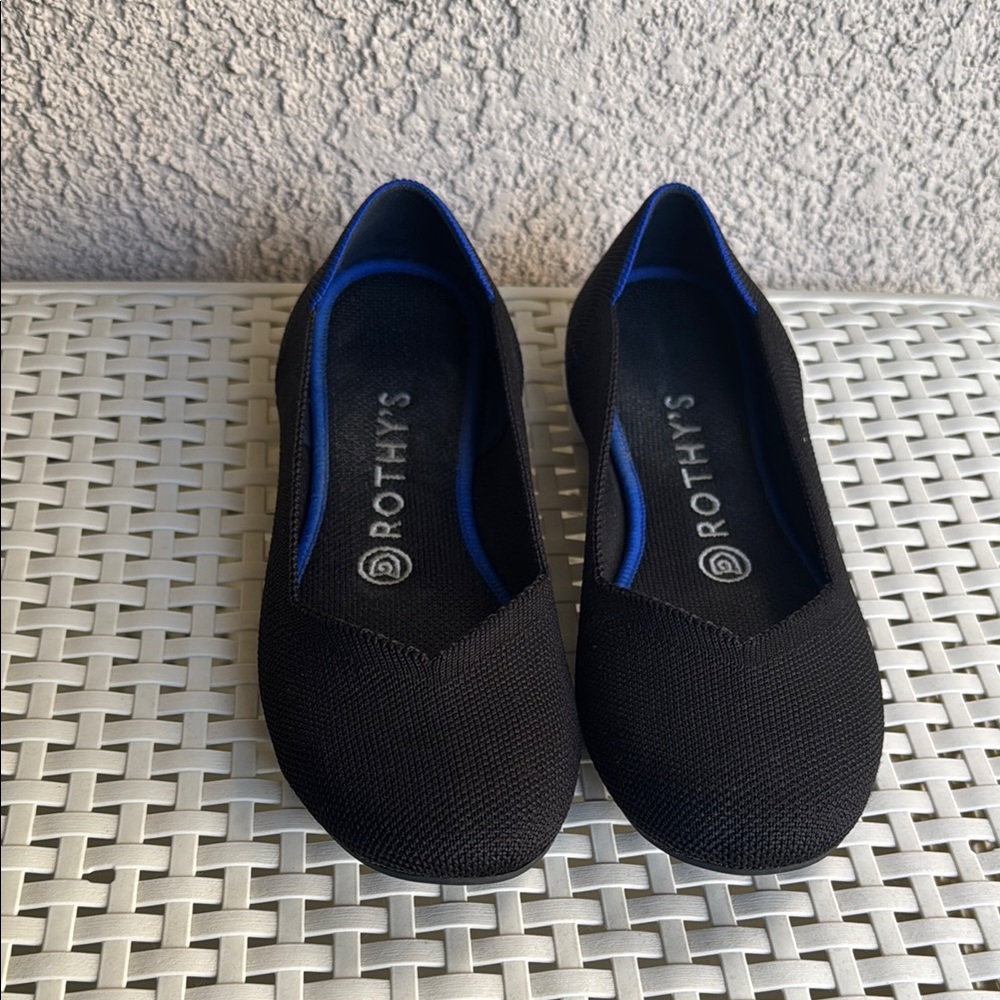 Rothy's Black and Blue Flats